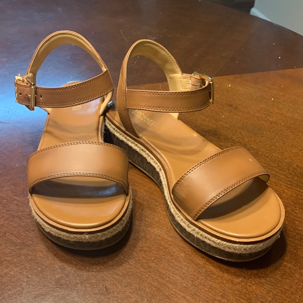 Michael Kors Tan Leather Sandals